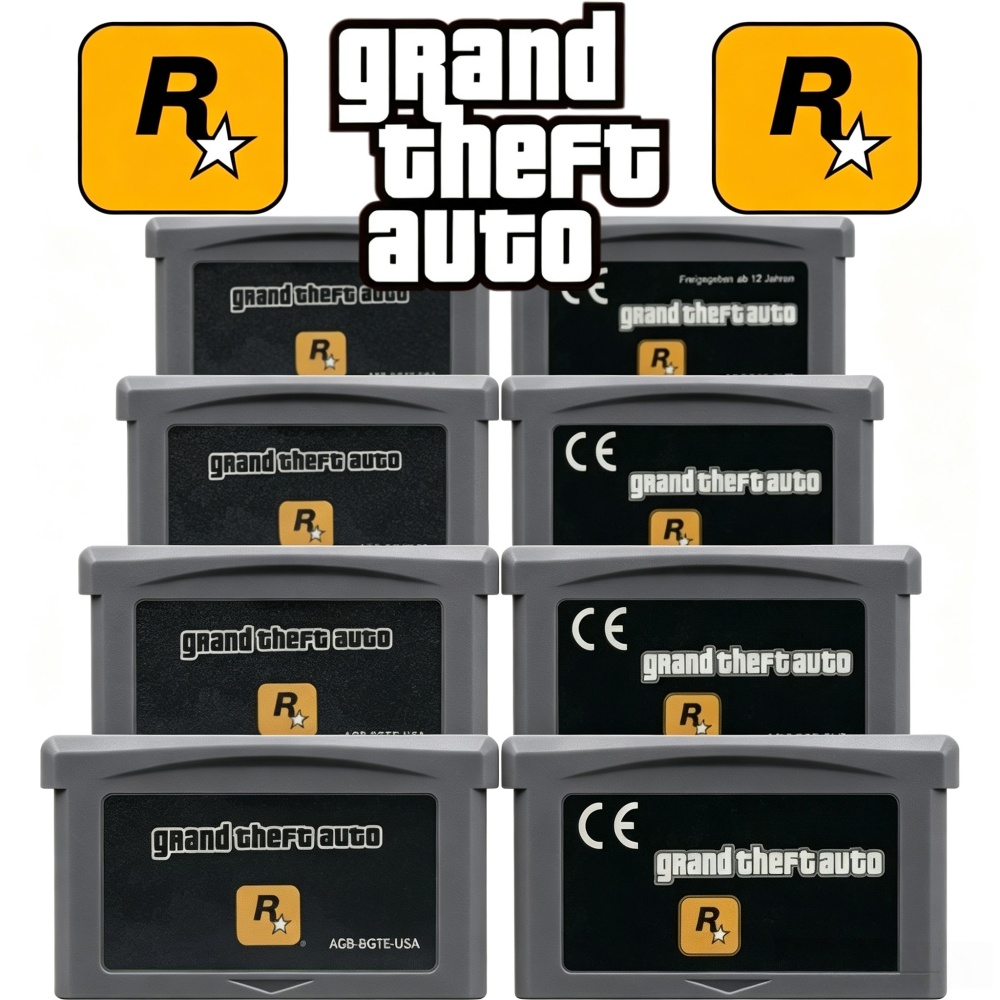 Gaming Console Video - 2 стиля: игровые картриджи GBA (США/Европа)