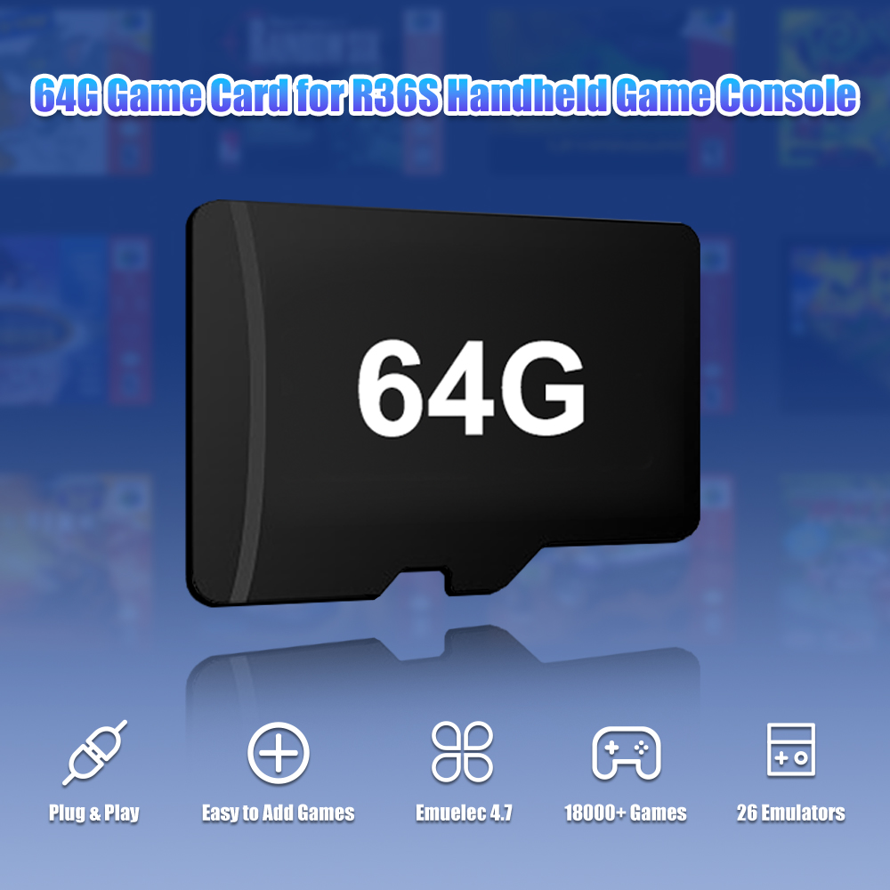 64G Игровая TF-карта для R36S  – обзор и цена Gaming Console Handheld Retro