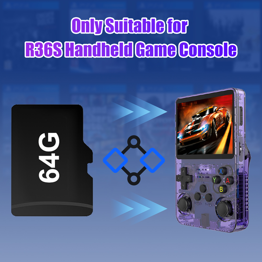 64G Игровая TF-карта для R36S  – обзор и цена Gaming Console Handheld Retro